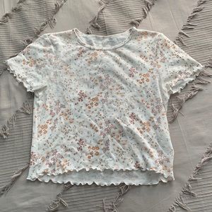 American Eagle Floral Baby Tee